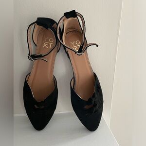 YOKI Black Suede Ballet Flat
